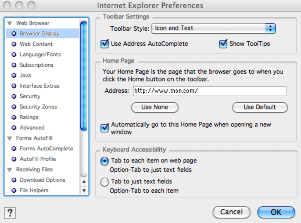 internet explorer for mac 5.2.3